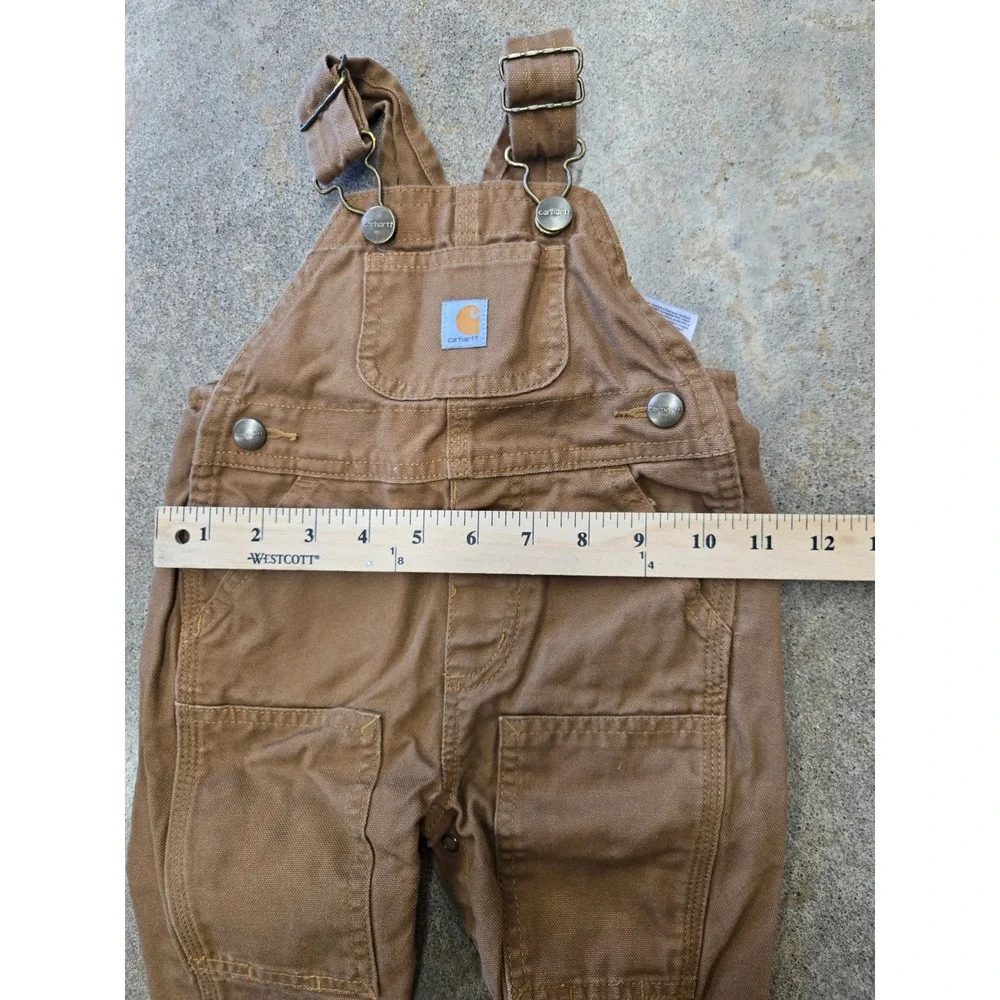 Carhartt Canvas Duck Bib‎ Workwear Overalls Brown 6M